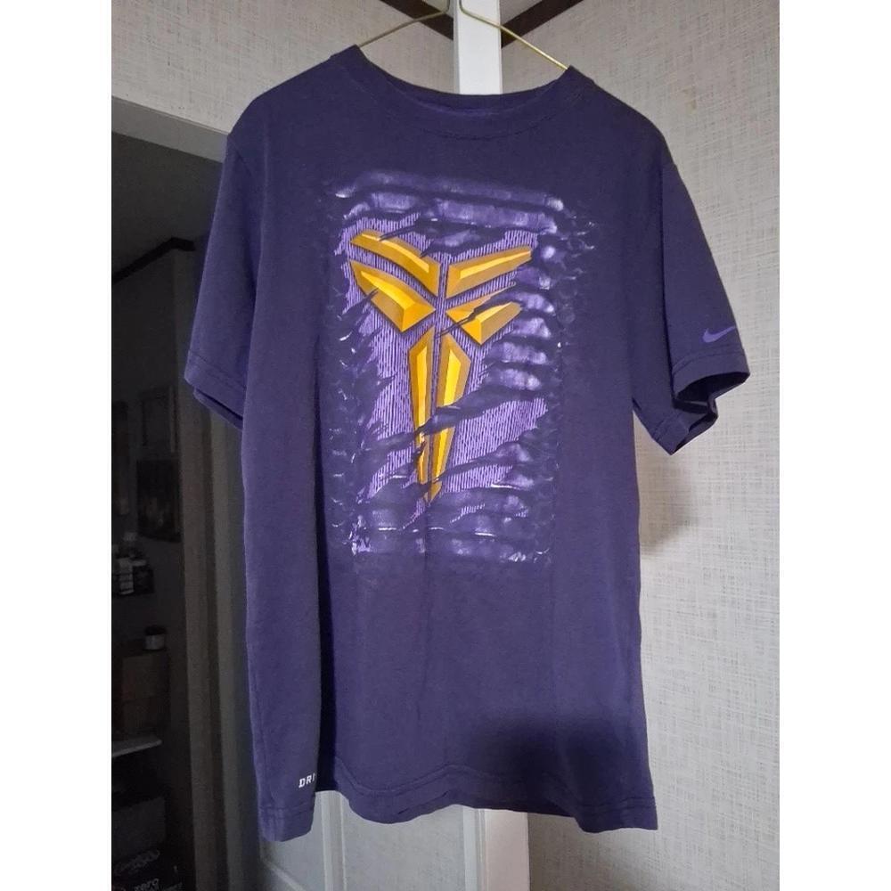 Kobe Bryant Shirt Black Mamba Logo Size Youth Medium Dri-Fit